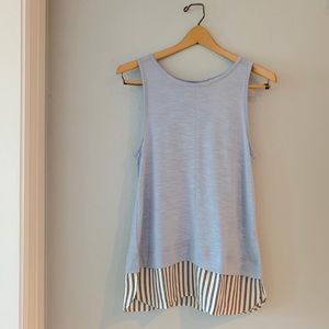 J. Crew Stripe Shirt Tail Tank